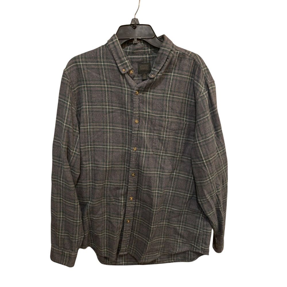 14th and Union Flannel Shirt Mens Large  100% Cotton Button‎ Front